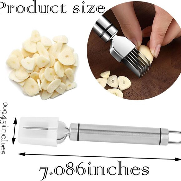 Kitchen Stainless Steel Onion Slicer Cutter Scallion Shredder Knife(2 pack) - Picture 2 of 12